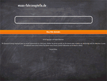 Tablet Screenshot of maas-fahrzeugteile.de